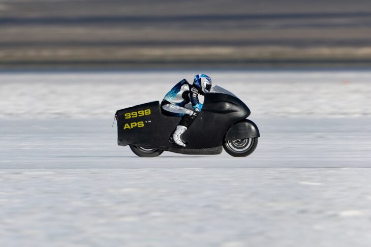 Rennie Scaysbrook at 2026 Bonneville Motorcycle Speed Trials