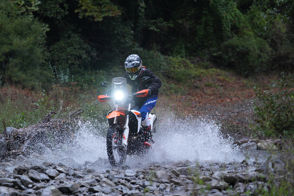 2027 KTM 690 Rally water crossing