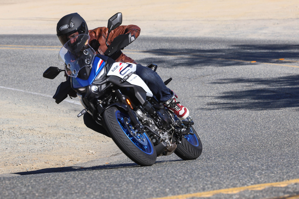 2027 Suzuki SV-7GX cornering