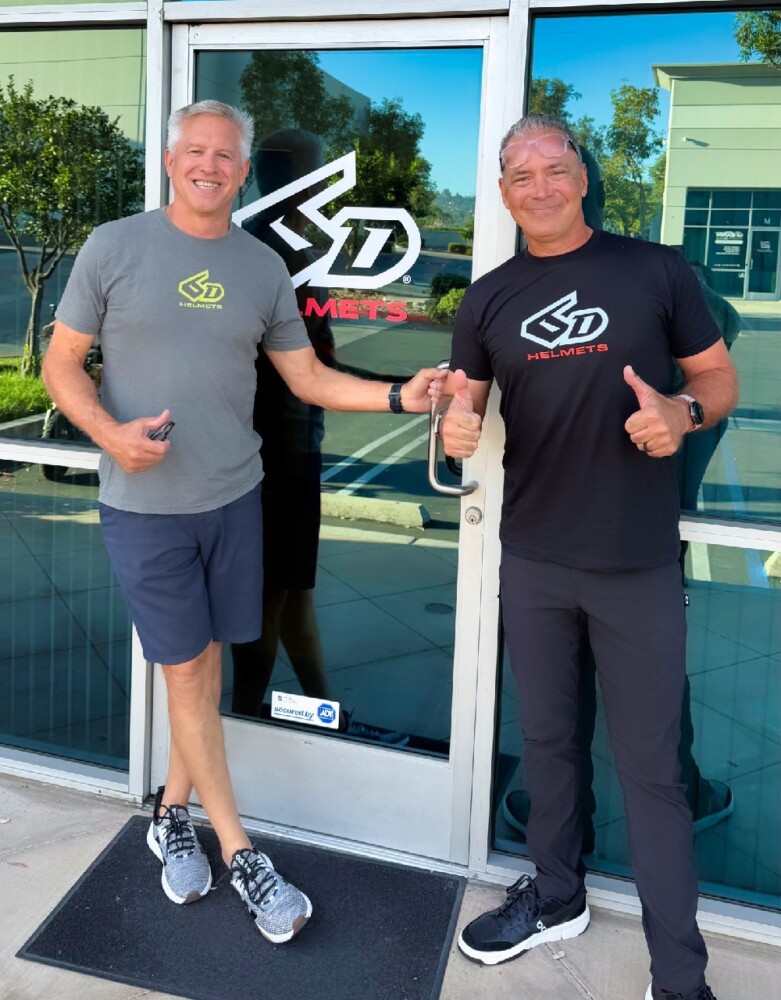 6D Helmets Bob Weber (left) and Matt Ford.