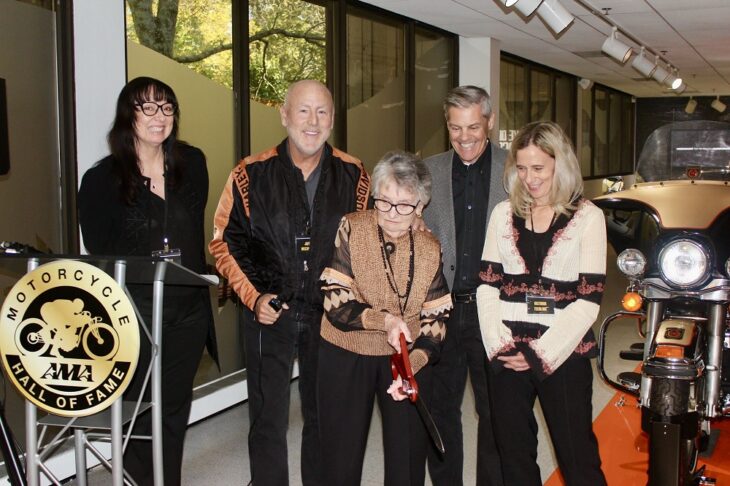 AMA HoF H-D Exhibit ribbon-cutting
