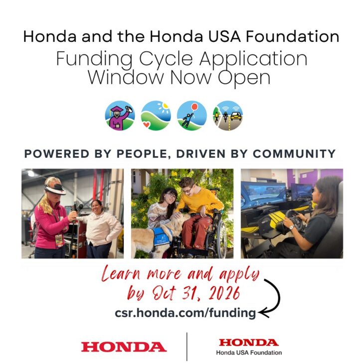 Honda and the Honda USA Foundation Now Accepting Applications for Programmatic Funding to Support Nonprofits