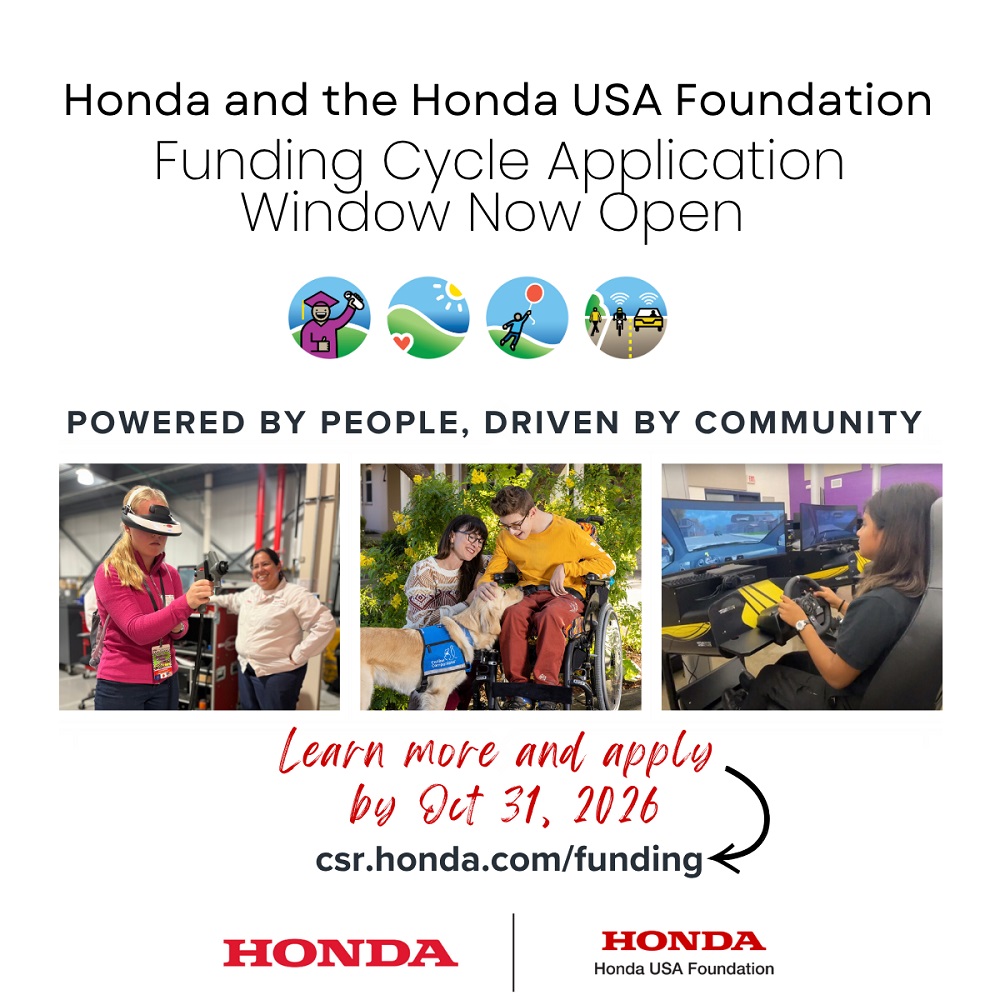 Honda and the Honda USA Foundation Now Accepting Applications for Programmatic Funding to Support Nonprofits